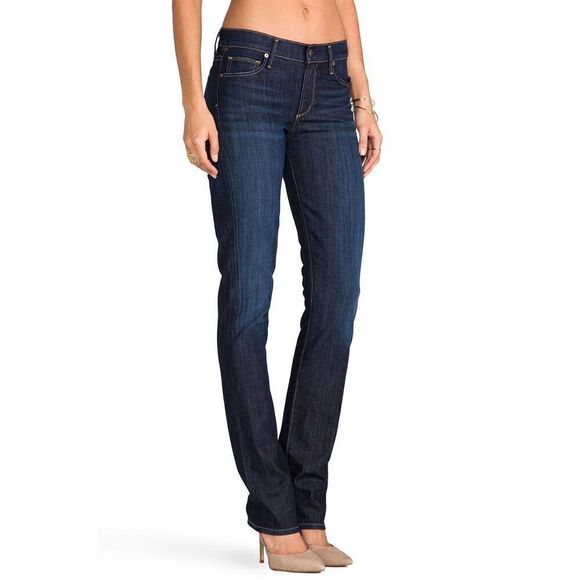 Citizens of Humanity Elson Medium Rise Straight Leg Dark Denim Jean Size 28 EUC - Picture 1 of 13